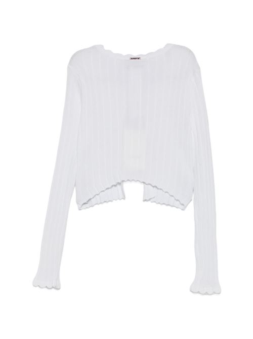 Cardigan bambina Twinset bianco in maglia TWINSET Kids | 261GJ301100526